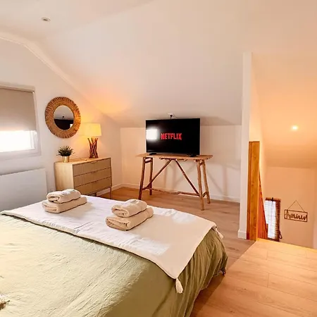 Le Des Marais De Charme Avec Jacuzzi & Sauna Privatif Ferienhaus